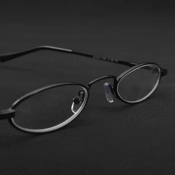 2019 Mini Full Rim Gafas de Lectura Óptica Presbicia y Lentes de Dioptría +100 +400 de Marco negro, Pequeño, Redondo con cuadro FML