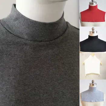 2019 Nuevo Invierno de punto de Alta Collar Falso Collar Para las Mujeres de los Hombres de Cuello Removible Lazos de Color Sólido Suéter Anti-lazo Caliente con Capucha de Cuello
