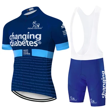 2020 de corte láser Azul el CAMBIO de Equipo de Ciclismo Jersey 20D Bicicleta pantalones Cortos Ropa Ciclismo para Hombre Verano Seco y Rápido abbigliamento ciclismo