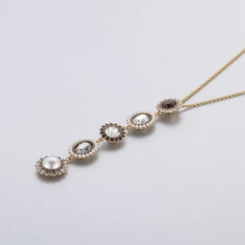2020 de la Moda de Joyería de la SWA Nuevo MILENIO Collar de Oro Noble Retro de Perlas de Cristal de la Moda Femenina Elegante y Romántico de la Joyería de Regalo
