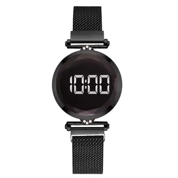 2020 de la Moda del Reloj del LED Digital de los Relojes De las Mujeres de los Deportes del Reloj de las Señoras reloj de Pulsera Relojes Electrónicos de banda de Malla para Mujer de color Rosa Reloj