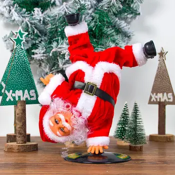 2020 Decoraciones de Navidad Para el Hogar de Santa Claus Bailando Cantando Muñeca como la Felpa de Música de Juguete Para los Niños Regalo de Año Nuevo Adornos