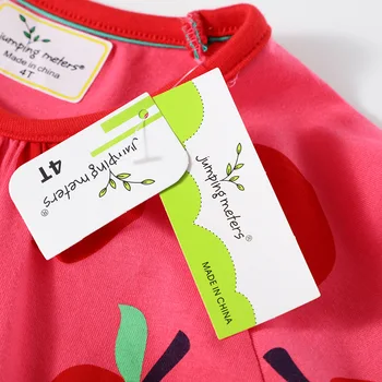 2020 INS Lindo Manzana Roja de Impresión Vestidos de las Niñas de Primavera Otoño Bebé de los Niños de la Pastoral de la Ropa de Estilo de Manga Larga de Inglaterra Vestido de Trajes 2-8