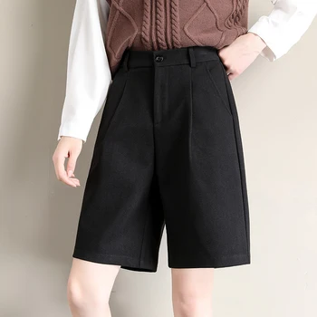 2020 los Nuevos Pantalones de Lana Casual Suelto Harajuku Cintura Alta Otoño Invierno Longitud de la Rodilla de la Mujer Pantalones de Ropa pantalon mujer