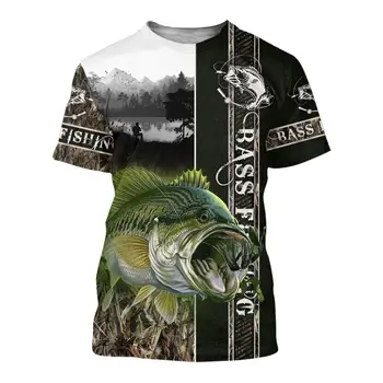 2020 Moda de verano camiseta de los Hombres de la Carpa de pesca / Caza de venados y Osos Impreso en 3D camisetas Unisex Harajuku camisa Casual camiseta tops