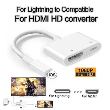 2020 Nuevas 1080P para el iPhone que para HDMI 8-Pin Puerto HD TV/ Proyector Convertidor Adaptador Para el iPhone de Apple 12 11 pro 6 7 8 X iPad