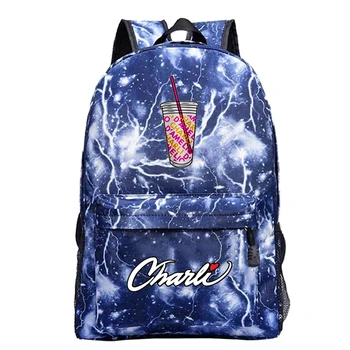 2020 Nuevas Charli D'Amelio patrón personalizado salvaje bolsa de la escuela Niños Niñas todos los días de la mochila de viaje al aire libre bolsa de la escuela de Estudiantes de la Mochila