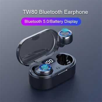 2020 Nuevas Tws Bluetooth 5.0 Auriculares Inalámbricos Headste Auriculares De Control Táctil Deporte Auriculares De Cancelación De Ruido Auriculares Headste