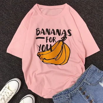 2020 Nuevo Verano de DOLCE & BANANA de Impresión T-Shirt de las Mujeres del O-Cuello de Manga Corta Lindo de dibujos animados Camiseta Para Chicas Estudiantes Señora Tops Camiseta