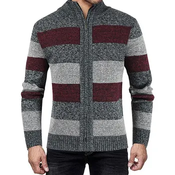 2020 Otoño de los Hombres Suéter Casual de manga Larga Engrosamiento de Más el Tamaño de Terciopelo Caliente de la Tendencia de la Camisa Suéter Chaqueta de Abrigo