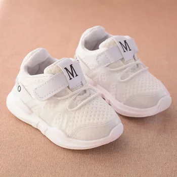 2020 otoño nueva moda de red transpirable rosa de ocio de deportes de zapatillas para niñas blancas zapatos para niños de la marca zapatos de niños