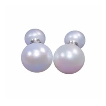 2020 pendientes de plata Super grande real de la perla Natural de Doble aretes de perlas de la moda pendientes de perlas para las mujeres el envío Libre