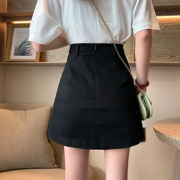 2020 verano mini mujer faldas de cintura alta plisado falda corta con cinturón coreano de la moda de ropa de dama vintage una línea de la oficina de faldas