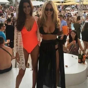 2020 Verano Mujeres Sexy Bikini Cubrir trajes de baño de Pura Playa Maxi Envuelva el Vendaje de División de la Falda de la Falda Pareo Casual encubrimiento de ropa de playa