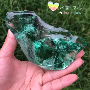 208g verde Andara cristal Andrew cristal de luz de agua de la energía chakra se activa la glándula pineal