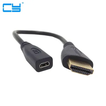 20cm Micro toma HDMI Hembra a HDMI Macho Cable adaptador de HDMI a micro HDMI para la Tableta y el Teléfono Celular