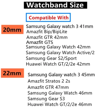 20mm/22mm banda de Acero Inoxidable para Samsung Galaxy reloj 3/46 mm/42mm/Activos 2/Gear S3 Frontera pulsera de Huawei GT-2-2e-pro correa