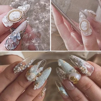 20pcs Encanto de la Aleación de la Perla 3D Nail Art Decoraciones Brillantes Diamantes de Cristal de Flor del Bowknot de la Joyería de Diseño de Manicura de BRICOLAJE Accesorios