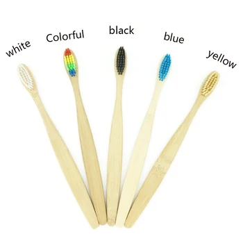 20pcs/lote de cepillos de dientes de bambú, de baja emisión de carbono verde de bambú natural por la mano cepillo de dientes