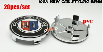 20x 68 mm de PVC ABS de la Rueda en el Coche tapas de rueda de la etiqueta del coche emblema de pegatinas coche insignia emblema de la cubierta para bmw 1 3 6 5 7 8 Z3 Z4 M3 M5 & X1 X3 X5