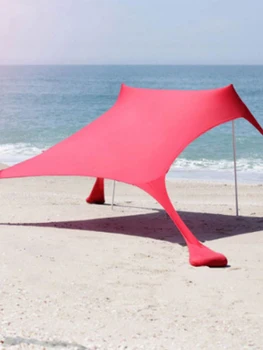 210*210 Carpa de Playa Sol Refugio de Mar Lona Parasol Tienda de campaña en la Playa Anti-UV Sombra Conjuntas para Acampar al aire libre Tiendas de Paraguas Con Bolsa