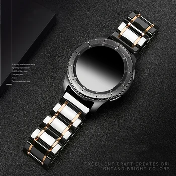 22 mm de la banda de Cerámica para Samsung Galaxy 46mm reloj de la correa de Engranajes S3 Frontera correa de reloj Pulsera de Huawei reloj GT 2 correa de 46 GT2 22 mm