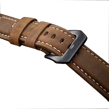 26mm leatehr Correa para Garmin Fenix 3 de 3 horas 5X 5X PLUS Smart Watch Accesorios Vintage Auténtico Caballo Loco de Cuero de la Pulsera de la banda