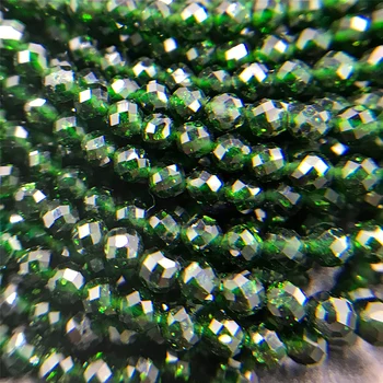 2mm 3mm 4mm Micro Facetas Natural, Verde, Azul, piedra Arenisca Perlas Pequeña piedra Redonda de Piedra Suelta Espaciador Perlas de BRICOLAJE para la Fabricación de Joyas