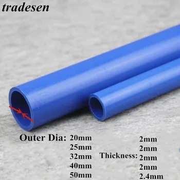 2pcs 50cm O. D 20~50 mm Azul Tubo de UPVC de alta calidad Tubo de Suministro de Agua de Riego Tanque de Peces de la Tubería de PVC Acuario de Desagüe Tubo de Agua