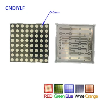 2pcs 8x8 5.0 mm Punto de Matriz de LED Display de Ánodo Común Digital de Tubo de 16-pin DIY Kit de Electrónica
