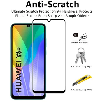 2Pcs de Vidrio Templado Para Huawei Y7p Y8p Y9p Y5 Y9 Psmart 2019 P Smart 2020 2021 Protector de Pantalla Completa de la Película Protectora de los Smartphones