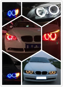 2Pcs LED Ojos de Ángel Coche Intermitentes Para BMW E39 E53 E60 E61 E63 E64 E65 E66 E87 525i 530i Xi 545i M5 Libre de Errores Marcador Bombillas de las Luces