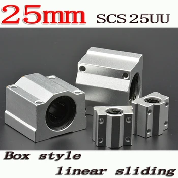 2pcs/lot SC25UU SCS25UU 25mm Lineal de Cojinete de Bolas de Movimiento Lineal de la Diapositiva del Rodamiento De CNC Envío Gratis