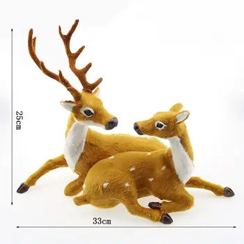2Pcs/Pack de Simulación Par de Ciervos de Navidad Creativo Lindo de los Amantes del Regalo de la Decoración del Hogar
