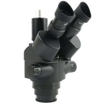 3.5 X-90X Zoom Continuo Simul Focal Trinocular Microscopio Estéreo de 144 Anillo de Luz LED de Teléfono de la Reparación de la Plataforma Para el PWB de Soldadura