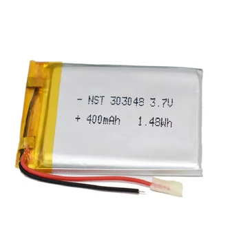 303048 3.7 V 400mAH 303050 PLIB de polímero de litio ion / Li-ion Recargable de la batería para GPS, mp3, mp4 y mp5 Control Remoto de dvd E-book