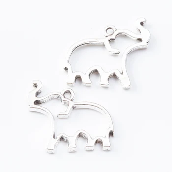 35 piezas de retro de metal de aleación de zinc de elefante colgante para el DIY de la joyería hecha a mano collar de decisiones 7251