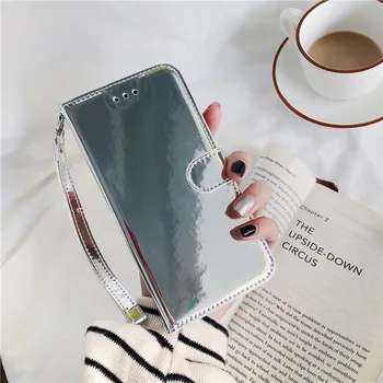 3D Brillante Flip estuche de Cuero de Huawei P smart 2020 en caso De coque Huawei P smart 2020 P smart Plus 2019 Cubierta de la Cartera del Teléfono de los Casos