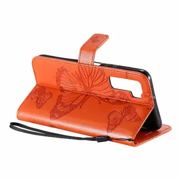 3D Butterfly Flip caja del Teléfono De Huawei Nova 2i 3i 4 5i 5T 7 Pro 7 SE 7i Compañero de 9 Mate 10 Lite 10 Pro 20 Lite Cartera Cubierta del Teléfono