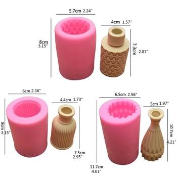 3D Florero de Silicona Molde de la Flor de la Urna Bote de Hormigón de Resina de Molde de Fundición de Herramientas