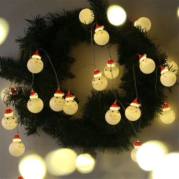 3M/6M de Hadas Luces Led+iluminación Snowwhite Santaclaus Cadena al aire libre Christmass Decoración del Árbol de AA/USB Cristmas luces de Decoración para el Hogar