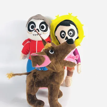 3pcs/set de Animación de Coco Juguete de la Felpa de Migue Héctor Y Perro de Peluche Muñeca de la Felpa Para los Niños Xmax Regalo