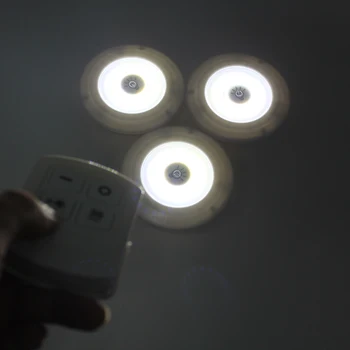 3W COB LED de Control Remoto Inalámbrico de la Pared de la lámpara Debajo de Gabinete de la Noche, la luz de la Cocina Armario de Baño Pasillo de Luz de Escalera