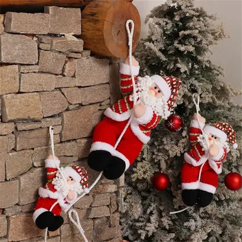 40# Nueva Decoración De La Navidad De Santa Claus Cuerda De Escalada De La Figura De La Navidad De La Decoración Accesorios De Navidad Dropshipping