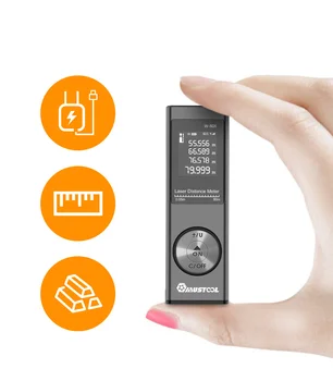 40m mini Digital Láser Telémetro Electrónico con Sensor de Ángulo de M/In/Ft de la Unidad USB de Pitágoras Distancia de la Zona para Medir el Volumen