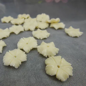 40pcs/lote de 12 mm de Coral Natural en Polvo de la Máquina de Prensado en 3d Flor Suelta Perlas de Componentes Para la Fabricación de Joyas DYL0036