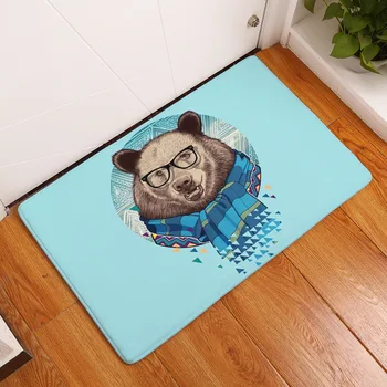 40x60cm de dibujos animados del Piso Estera 3D Panda de Franela antideslizante Estera Estera de Baño cuarto de Baño, Alfombras de Cocina de Cabecera Alfombras Alfombras para la Decoración del Hogar