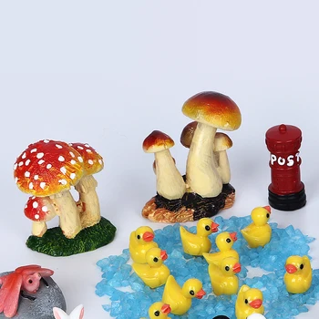 41pcs Miniaturas de Hadas de la Decoración del Jardín Micro Paisaje Bonsai Terrario Figurita de Resina, Artesanías De Mini Jardín