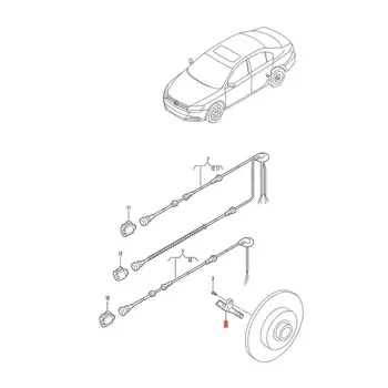 4Pcs Coche 4WD Delantera Izquierda Trasera Derecha del ABS de la Rueda del Sensor de Velocidad de Negro para TT A3 Golf Paasat Tiguan Bora Yeti Seat Alhambra WHT003856