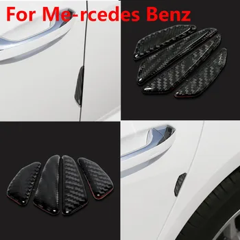 4pcs de la Moda Negro de la Puerta de Coche Anti-colisión de la Esquina de la Protección de la Tira Para Mercedes Benz a B C E S V G CLA CLS GLA GLE GLK GLC W213